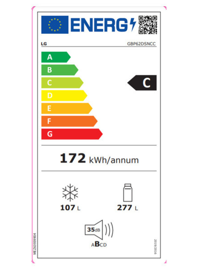 LG  GBP62DSNCC1 koelvries-combinatie