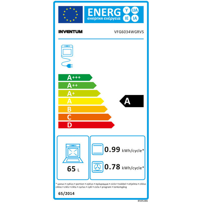 Inventum VFG6034WGRVS |  Gasfornuis | 60 cm | RVS
