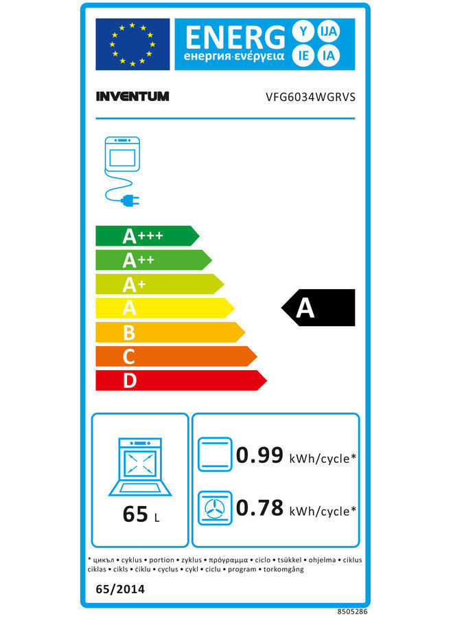 Inventum VFG6034WGRVS gasfornuis