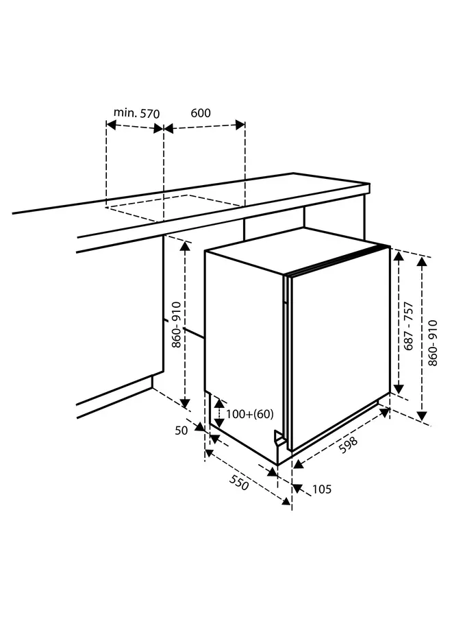 Inventum IVW6008AXL inbouw vaatwasser XL