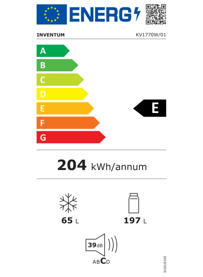 Inventum KV1770W koelvriescombinatie