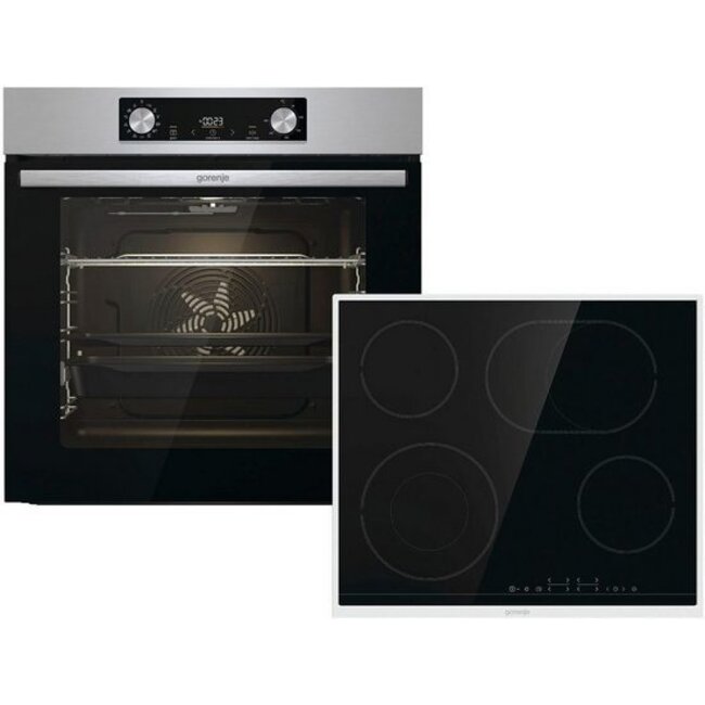Gorenje Gorenje BOS6737E06X  inbouw oven met gratis keramische kookplaat