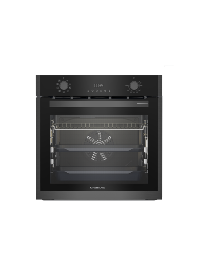 Grundig GEBM19301DXC | Inbouw oven | 60 cm | SoftClose | Zwart