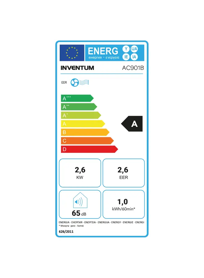 Inventum AC901B 3-in-1 Mobiele Airco | Zwart | 9000 btu
