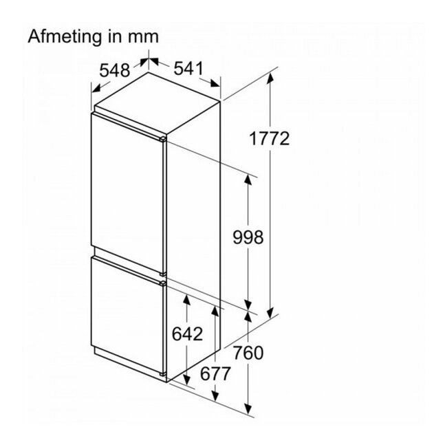 Bosch KIN86VSE0 inbouw koelvriescombinatie 178 cm | NoFrost