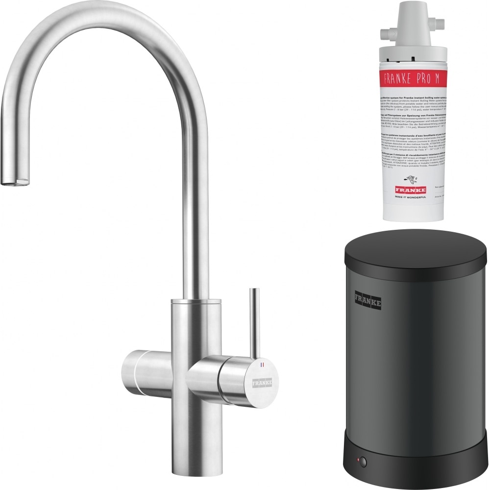 Franke Maris Touch 3in1 kokend water kraan RVS Hermans Trading Witgoed Outlet
