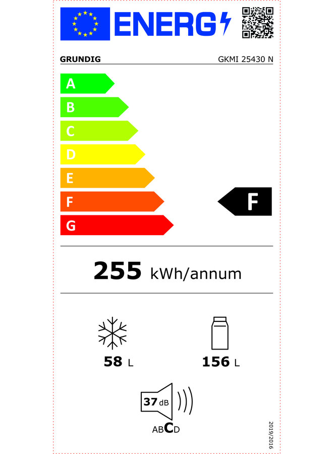 Grundig GKMI 25430 N inbouw koelvriescombinatie 145 cm