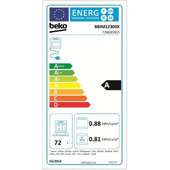 Beko BBSM12340X inbouw oven met gratis inductiekookplaat