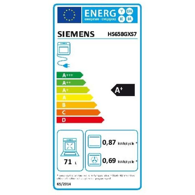 Siemens HS658GXS7 inbouw oven met Stoom
