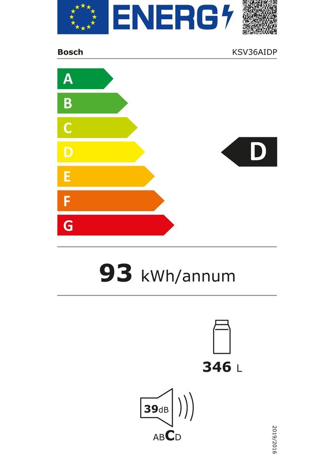 Bosch KSV36AIDP koelkast RVS