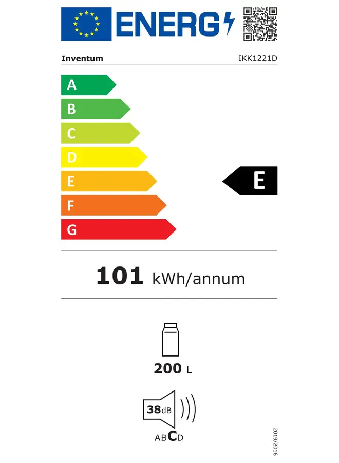 Inventum IKK1221D inbouw koelkast 122 cm