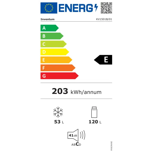 Inventum KV1501B | Koelvriescombinatie | Zwart