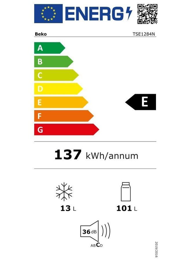 Beko TSE1284N tafelmodel koelkast (afhaal prijs)