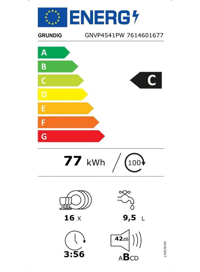 Grundig GNVP4541PW  inbouw vaatwasser