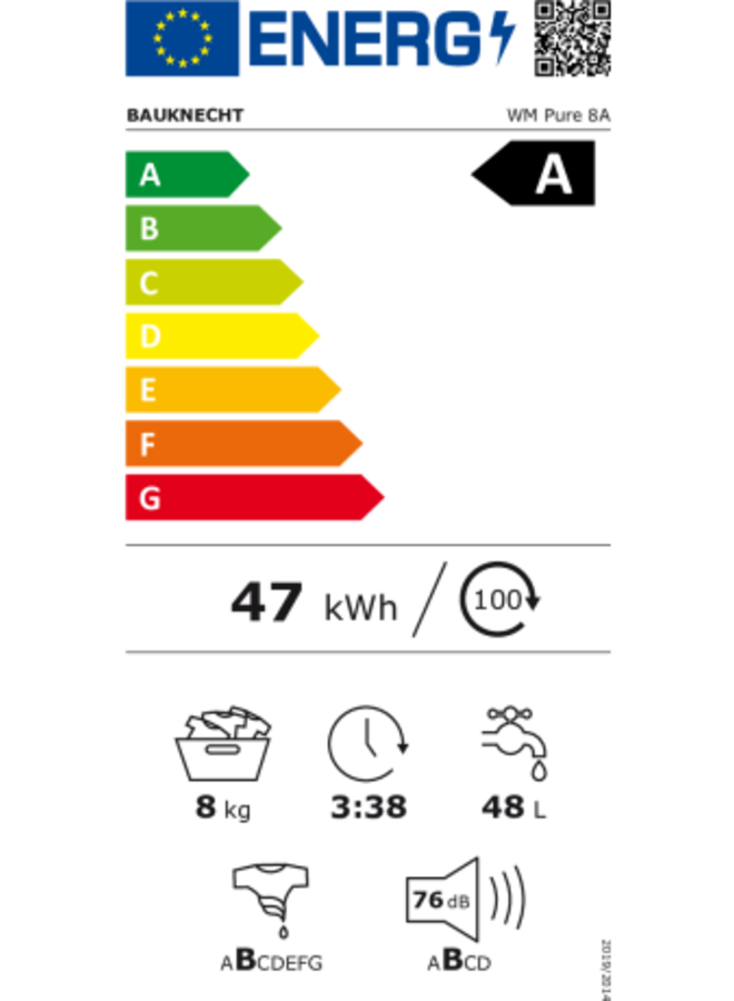 Bauknecht WM Pure 8A wasmachine | Stoom