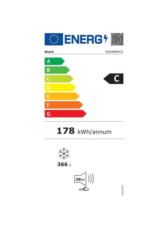 Bosch GSN58EWCV vrieskast NoFrost Exclusiv