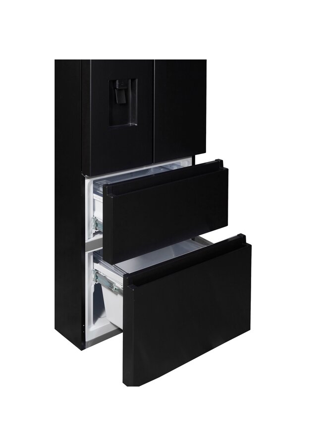 Hisense RF632N4WFE Amerikaanse koelkast | 70 cm | Zwart