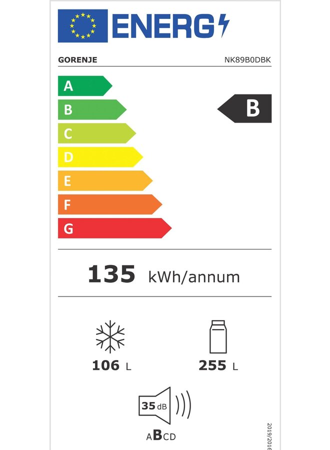 Gorenje NK89B0DBK koelvriescombinatie Zwart