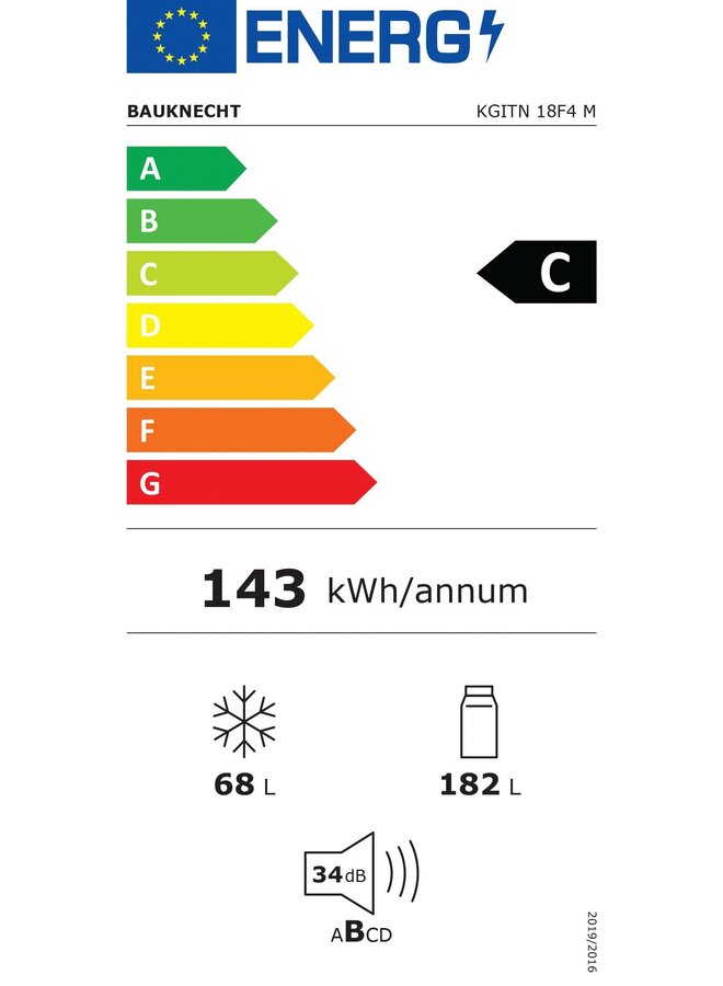 Bauknecht KGITN 18F4 M inbouw koelvriescombinatie