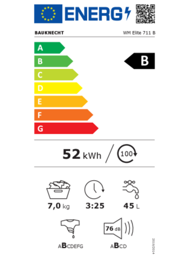 Bauknecht WM Elite 711 B wasmachine