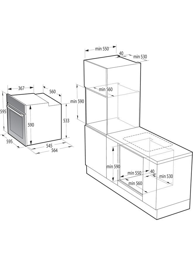 Gorenje BOSB737OTX  inbouw oven #