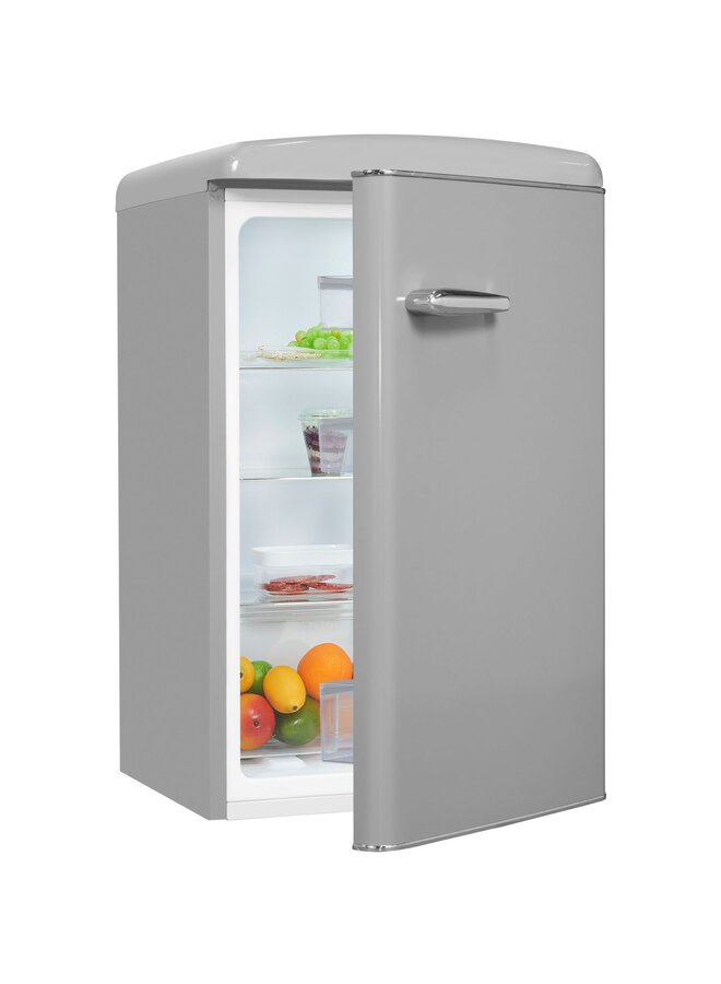 Exquisit RKS120-V-H-160F Retro tafelmodel koelkast Grijs