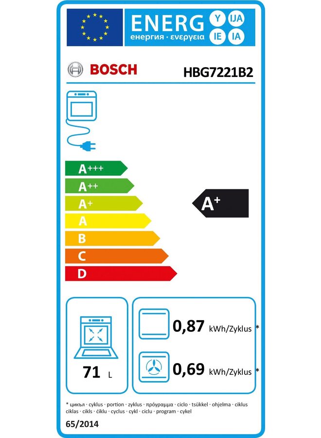 Bosch HBG7221B2 inbouw oven Serie 8 HomeConnect