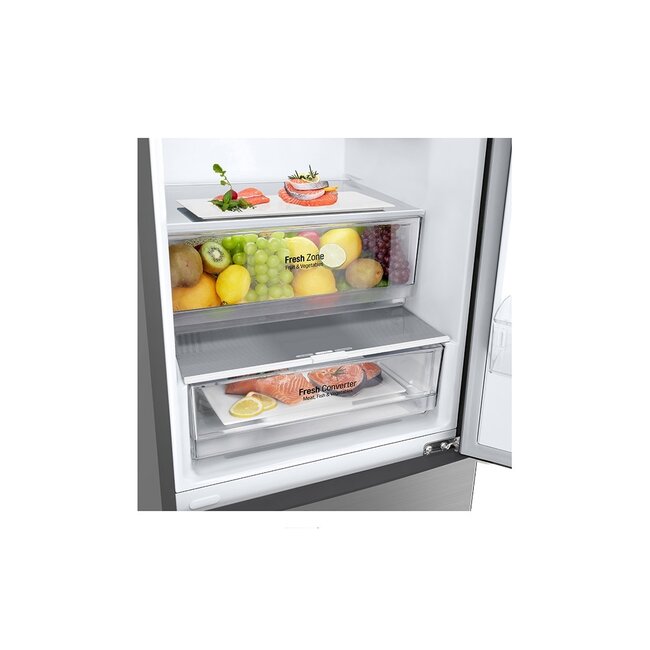 LG GBP62PZNAC | Koelvriescombinatie | Energielabel A | RVS