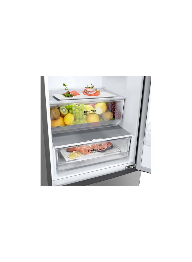 LG GBP62PZNAC | Koelvriescombinatie | Energielabel A | RVS