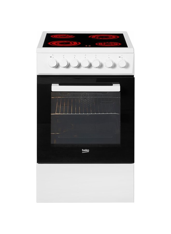 Beko FSM57100GW | Keramisch fornuis | 50 cm | SteamShine