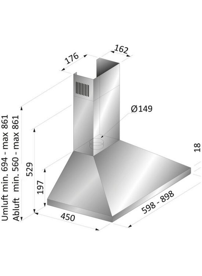 Beko HCP61310IH Afzuigkap