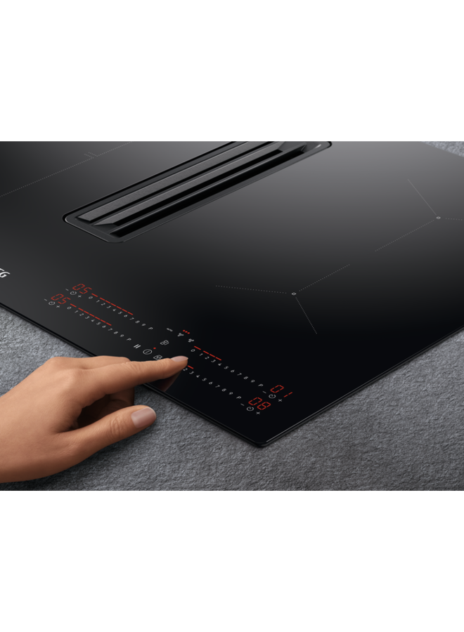 AEG CCE84543CB inductiekookplaat met afzuiging 80 cm
