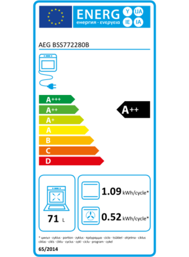 AEG BSS772280B inbouw oven Pyrolyse | SteamCrisp