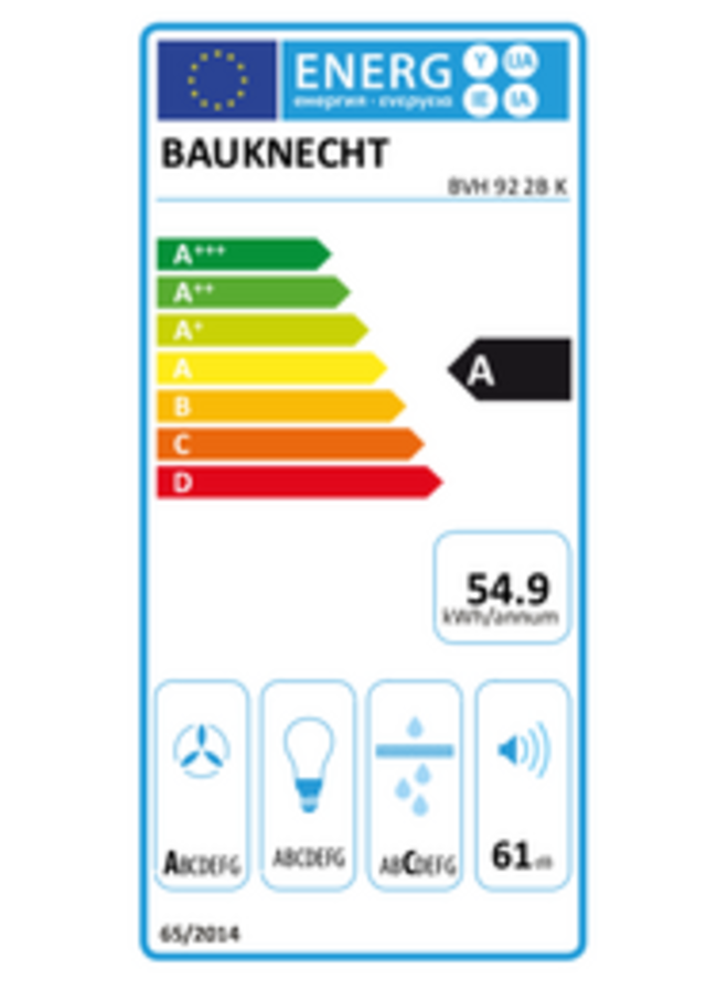 Bauknecht BVH 92 2B K/1 inductiekookplaat met afzuiging
