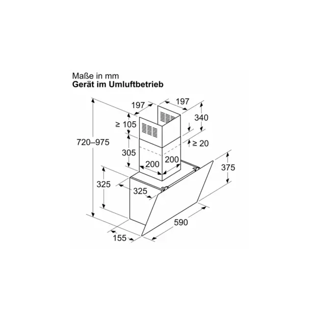 Siemens LC65KDK20 afzuigkap wit