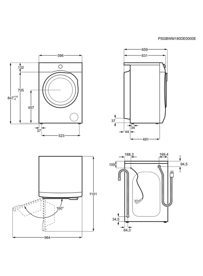 AEG LR7F75495 wasmachine 9 kg