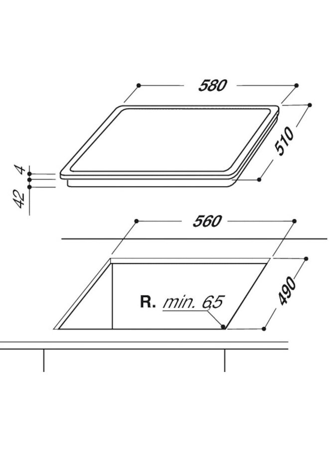 Bauknecht CHR 9642 IN Keramische kookplaat