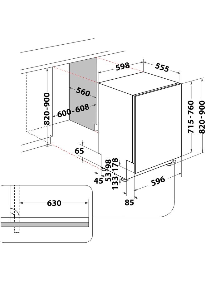 Bauknecht B8RI HP42 LC | inbouw vaatwasser MaxiSpace
