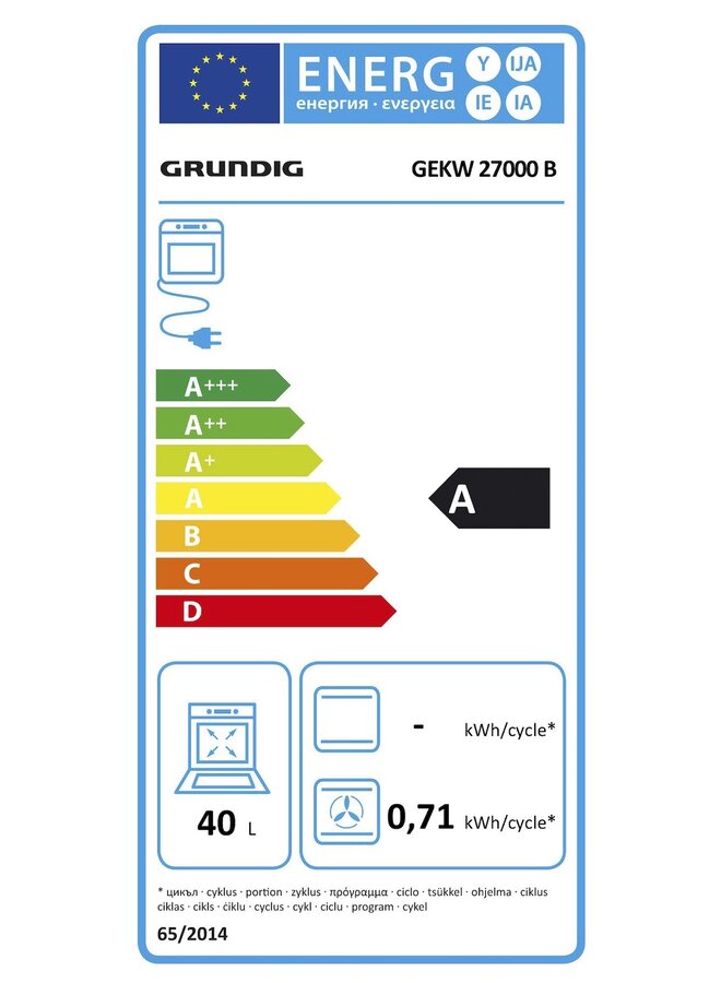 Grundig GEKW 27000 B inbouw oven met magnetron