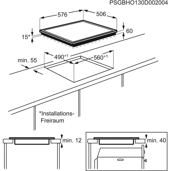 AEG IKB6430AMB | Keramische kookplaat | 60 cm
