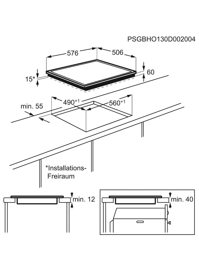 AEG IKB6430AMB | Keramische kookplaat | 60 cm
