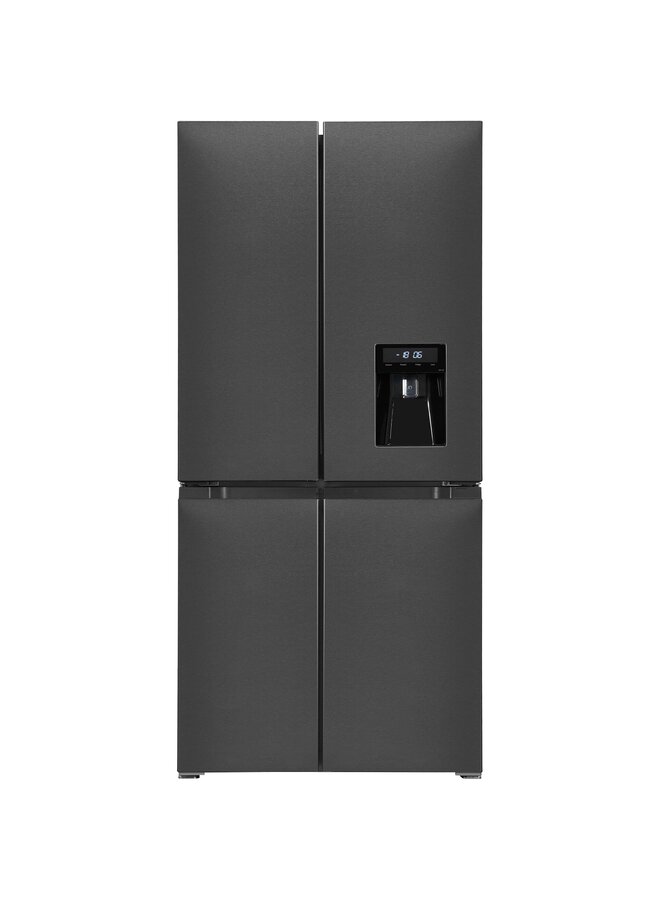 Exquisit MD430-100-WS-200E Amerikaanse koelkast 4-deurs Zwart