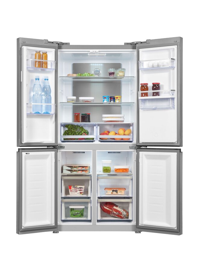 Exquisit MD430-100-WS-200E Amerikaanse koelkast 4-deurs Zwart