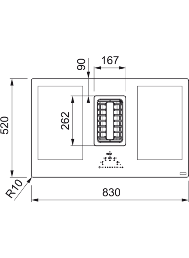 Franke Maris FMA 839 HI inductiekookplaat met afzuiging