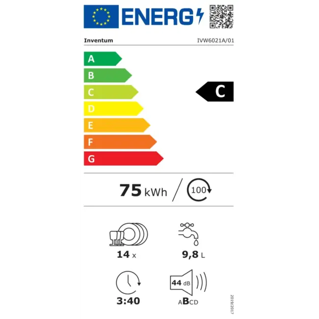 Inventum IVW6021A | Inbouw vaatwasser | 60 cm | Besteklade