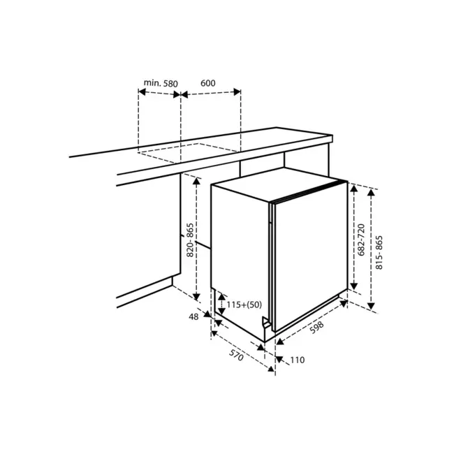 Inventum IVW6021A | Inbouw vaatwasser | 60 cm | Besteklade