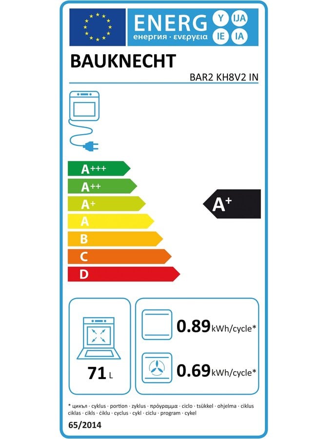 Bauknecht | BAR2 KH8V2 | inbouw oven | DiamondClean