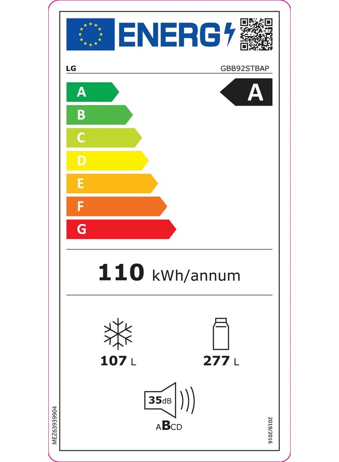 LG GBB92STBAP koelvriescombinatie (A)