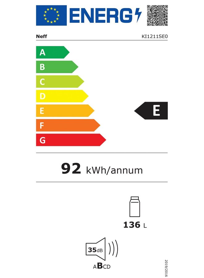Neff KI1211SE0 inbouw koelkast 88 cm