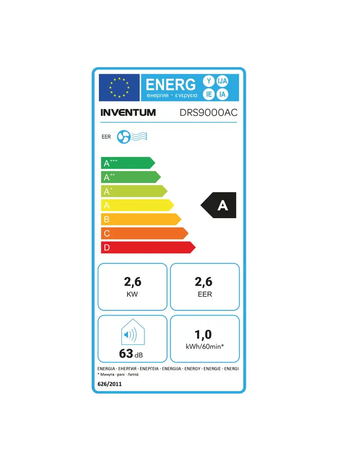 Inventum DRS9000AC Mobiele airconditioner 9000 btu